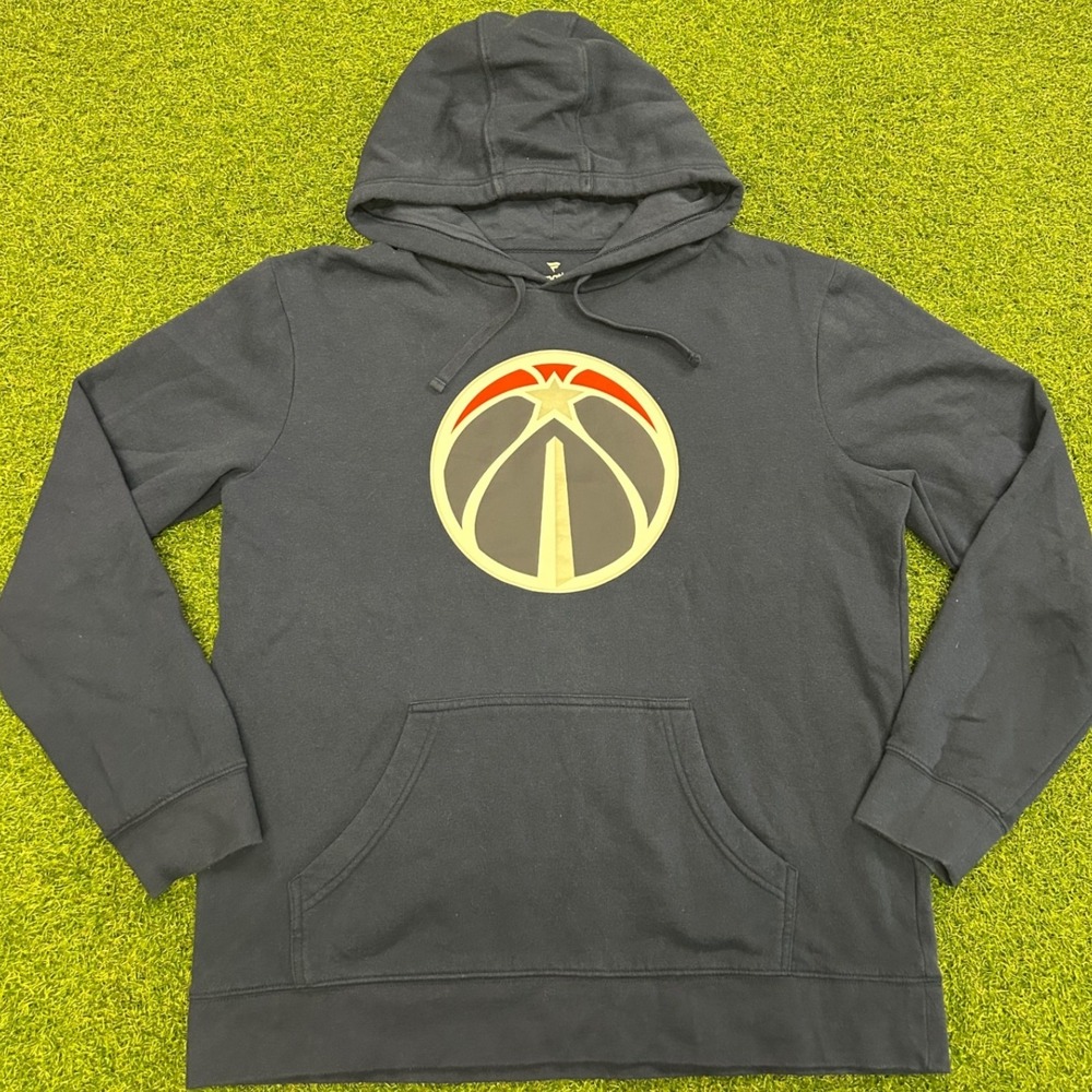 Fanatics Washington Wizards NBA Hoodie Navy Blue Mens Large Logo Sweatshirt